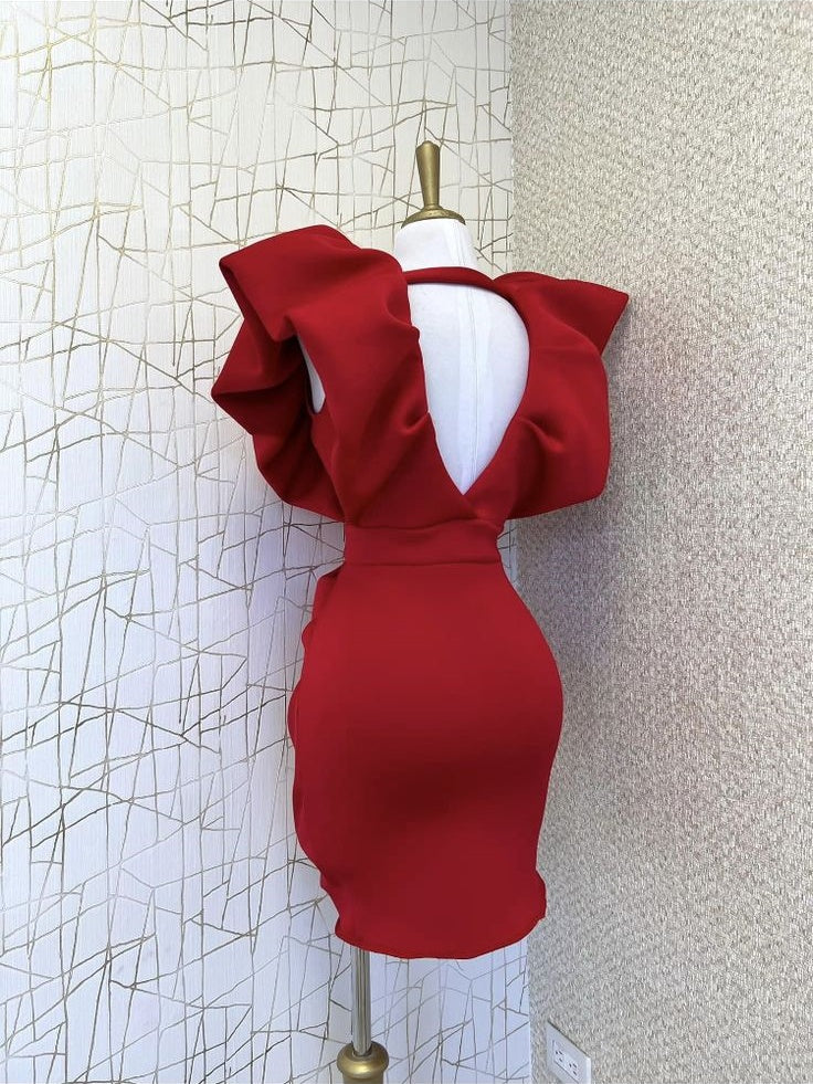 Rosa Sexy Elegantes Trägerloses Kurzes Satin Homecoming Kleid Geburtstags-/Feiertagspartykleid nv3084