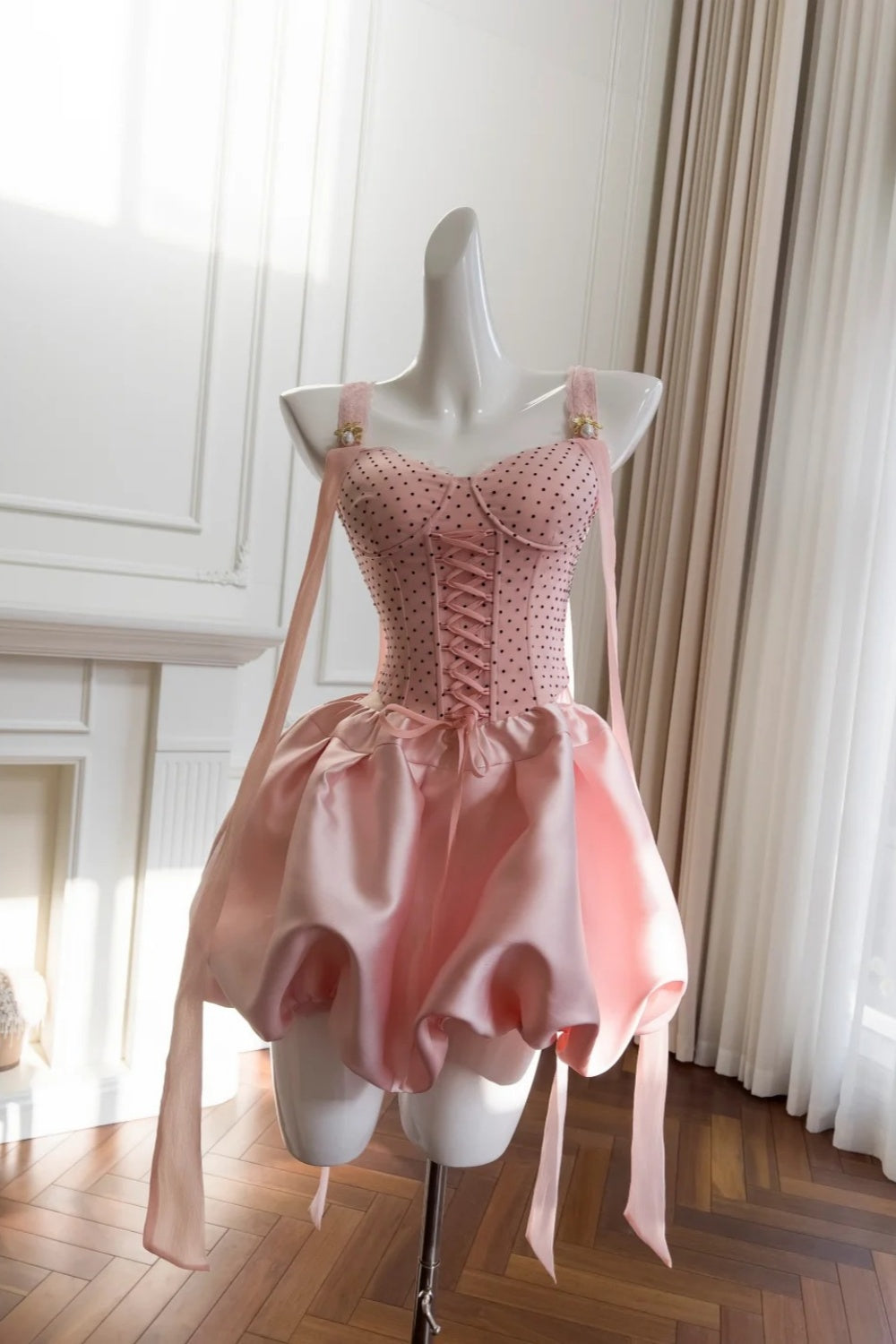 NiceVestidos – Kurzes, pinkes Festival-Partykleid NV6081