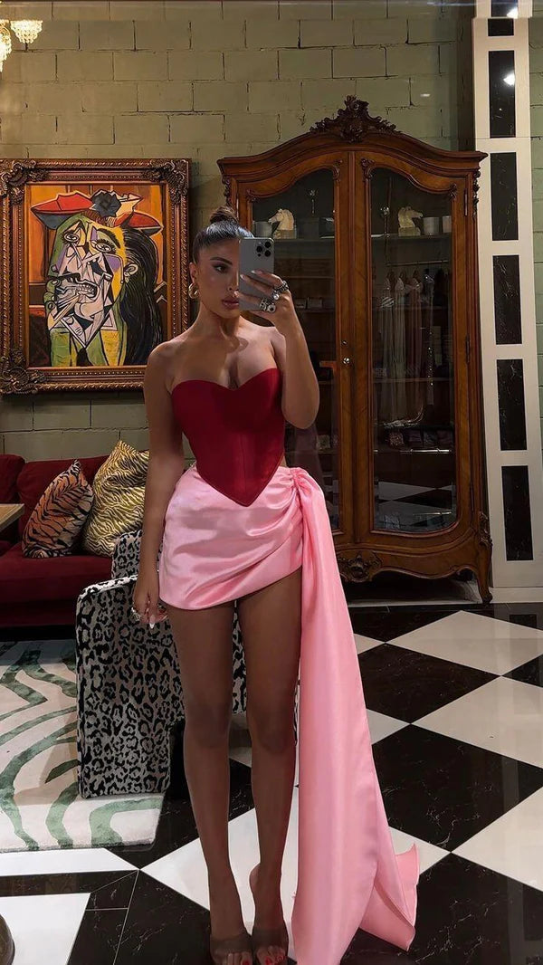 Wunderschönes, herzförmiges, kurzes Abendkleid, Geburtstagskleid, Homecoming-Kleid, NV2120