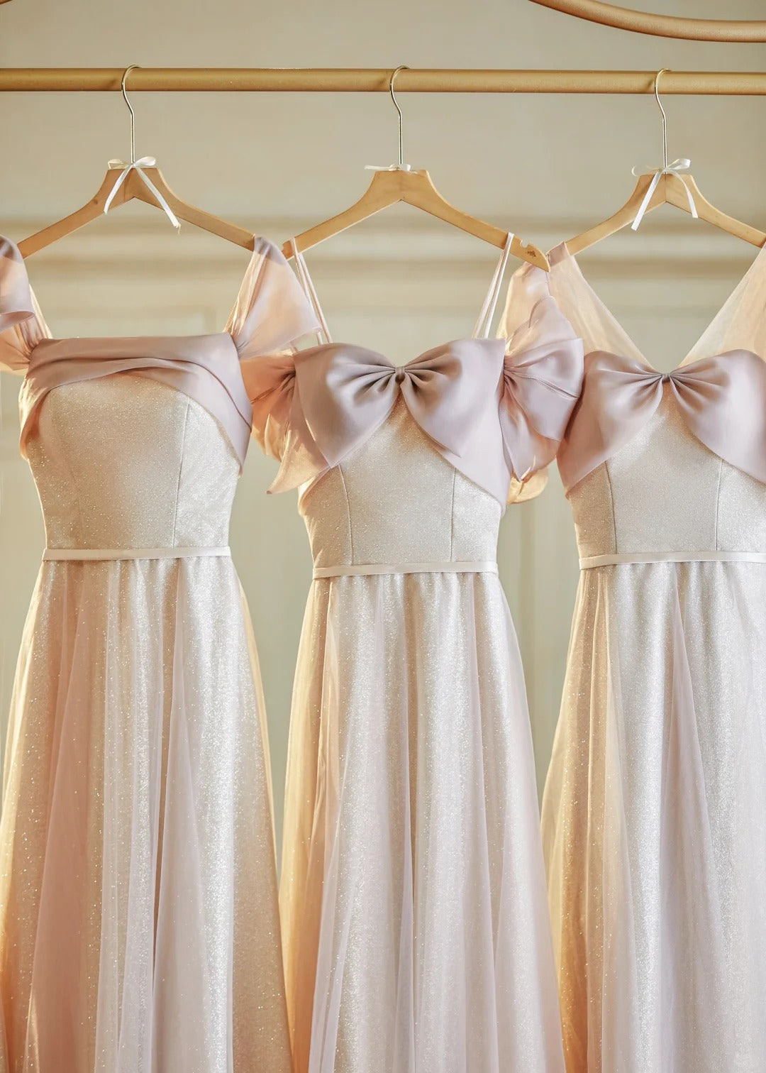 Rosa Mode Elegante Lange Satin Brautjungfer Kleid Ballkleid Abendkleid Partykleid Graduierung Kleid nv4045