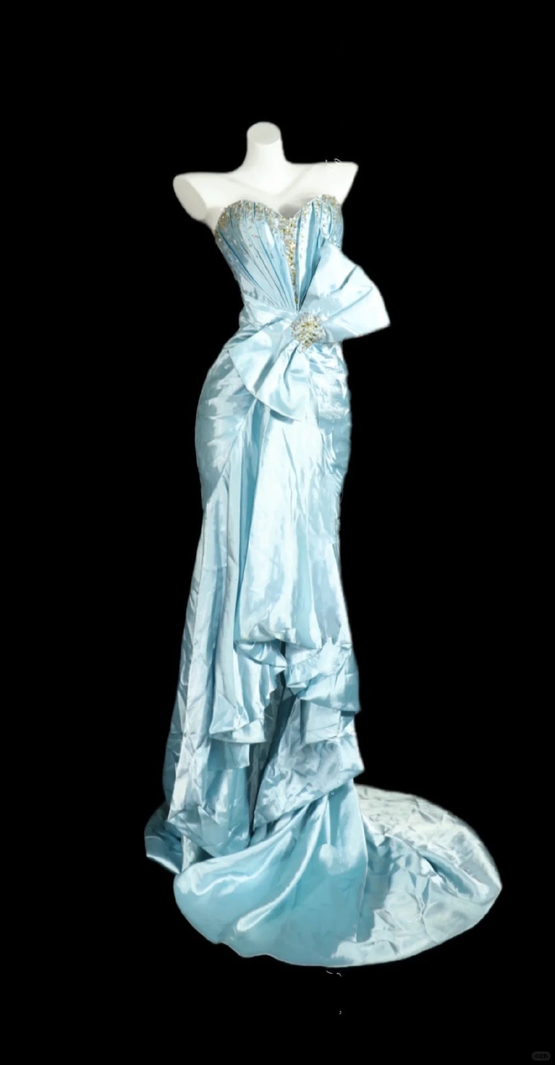 Wunderschönes, langes, perlenbesetztes Meerjungfrau-Ballkleid im Fischschwanz-Stil aus Satin mit schmalem Abschluss, Abendkleid, Hochzeitskleid, Bankettkleid, NV4569