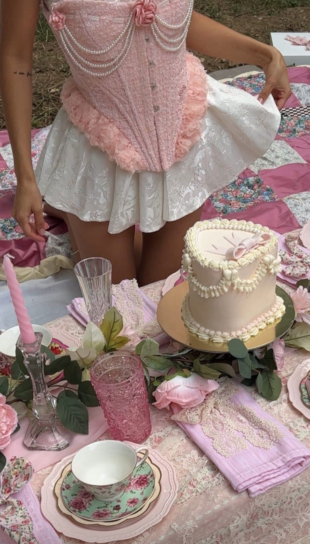 Rosa Süße Mode Kurze Spitze Homecoming Kleid Geburtstag Party Kleid nv4886