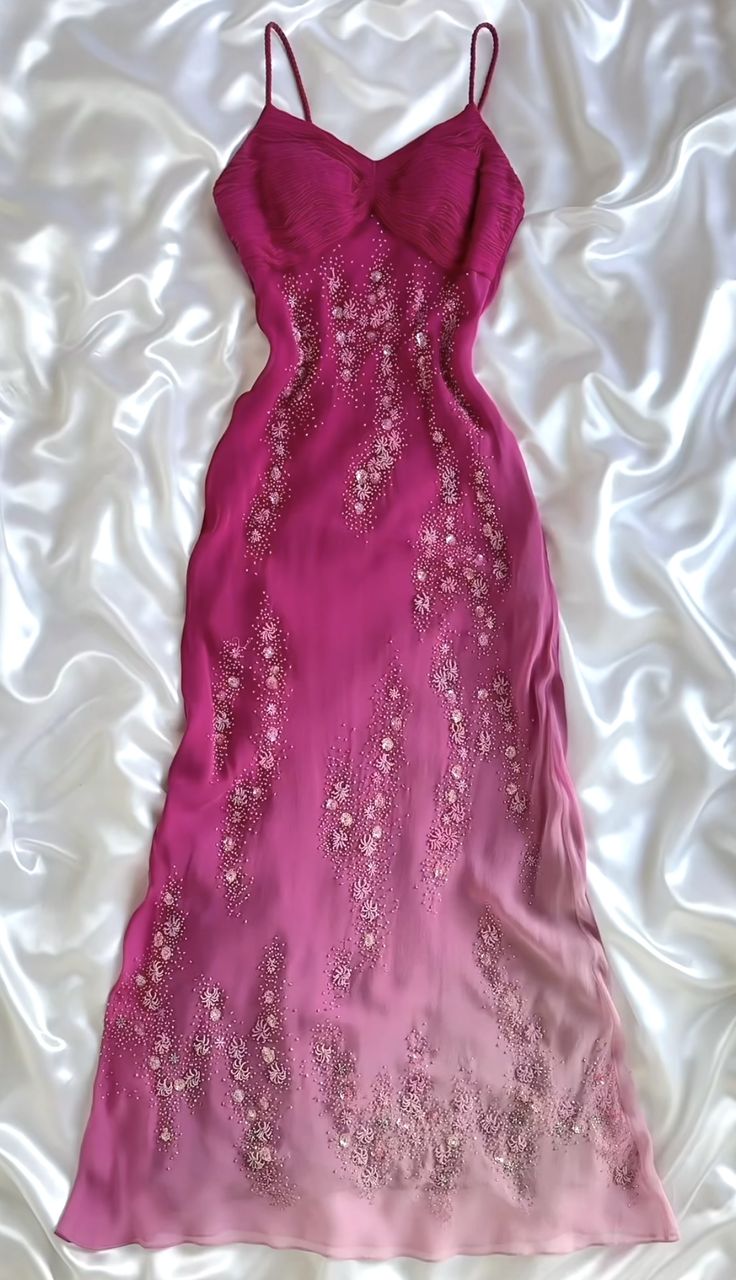 NiceVestidos - Rosa zart geblümtes langes einzigartiges Heimkehrkleid Ballkleid NV5467