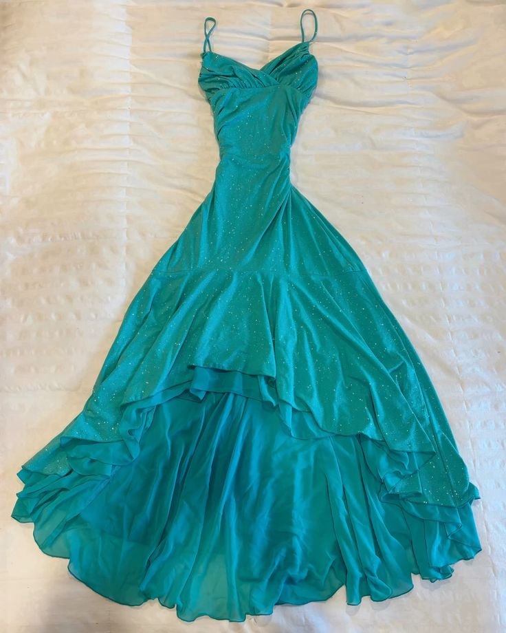 Blau Schlichte Mode Elegant Spaghetti Strap Lange Chiffon Ballkleid Abendkleid Partykleid Ballkleid nv3925