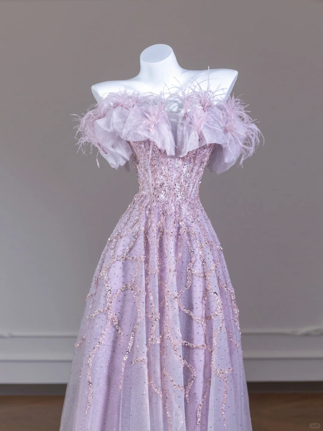 Robe de soirée longue rose et violette, magnifique et exquise, ornée de perles, robe de bal, robe de soirée, nv4727