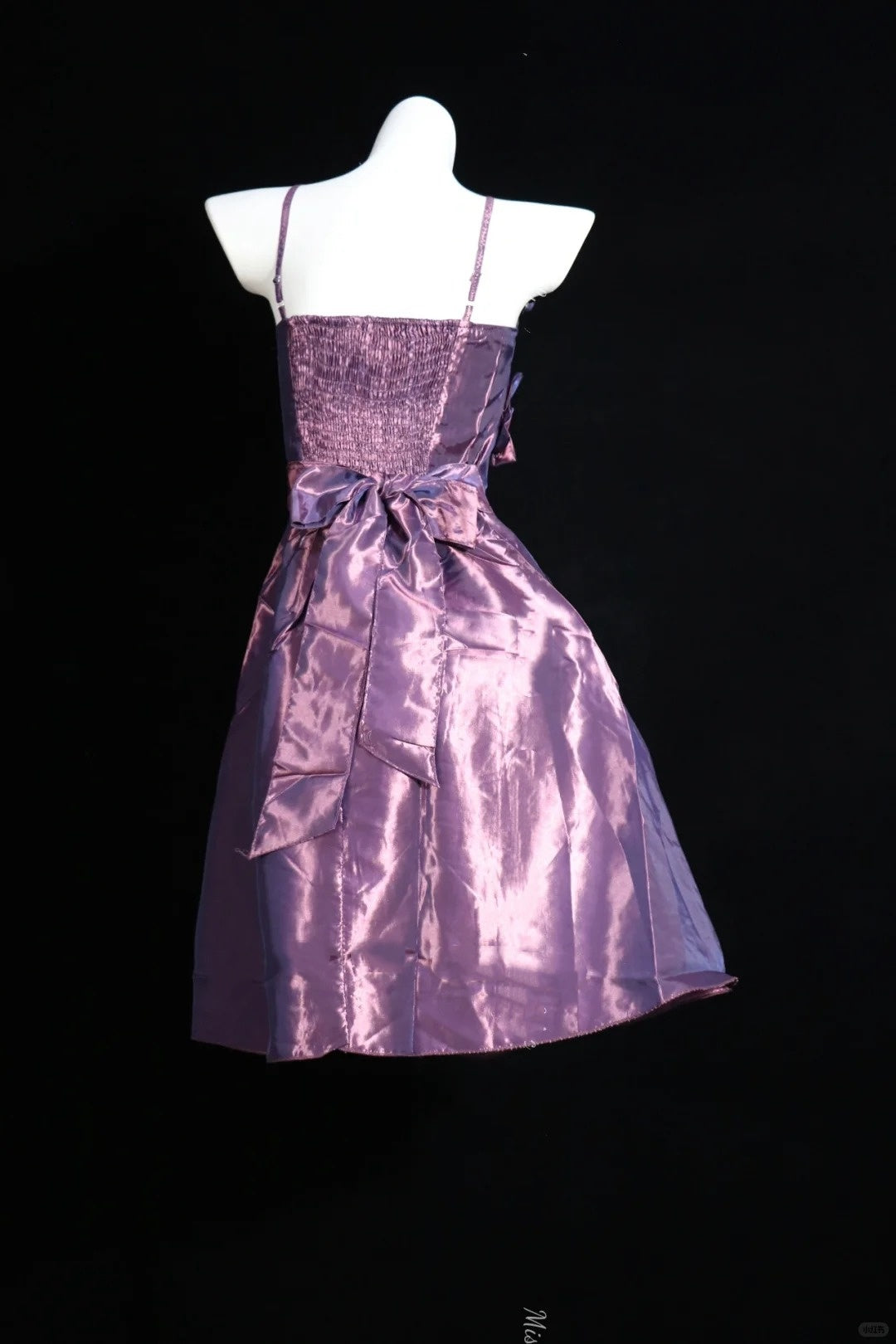 Lila florales Mode-Unikat-Kurz-Satin-Heimkehrkleid, Bankettkleid, Geburtstagspartykleid, Abendkleid, NV4567