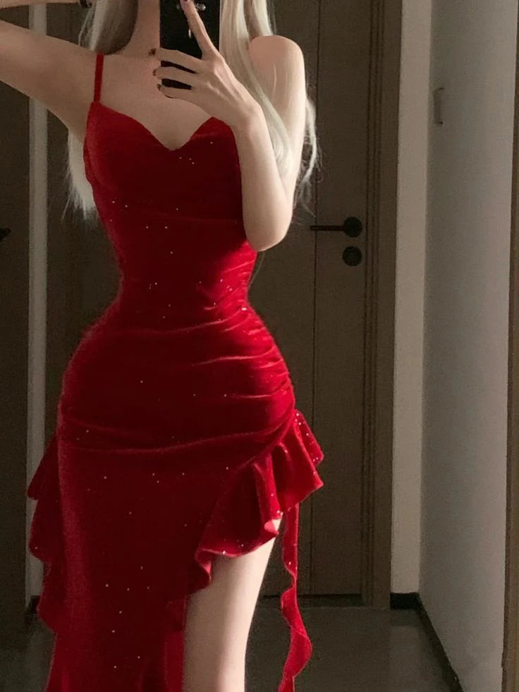 Rotes, modisches, spezielles, enges, kurzes Party-/Homecoming-Kleid, enges, kurzes Geburtstagskleid, Ballkleid, Abendkleid, NV2025
