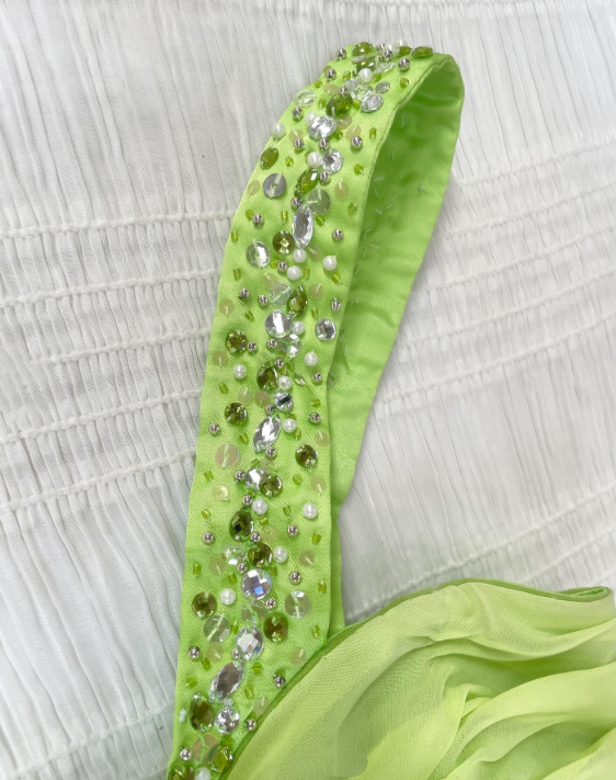 Green Short Chiffon Fairy Dress NV6699