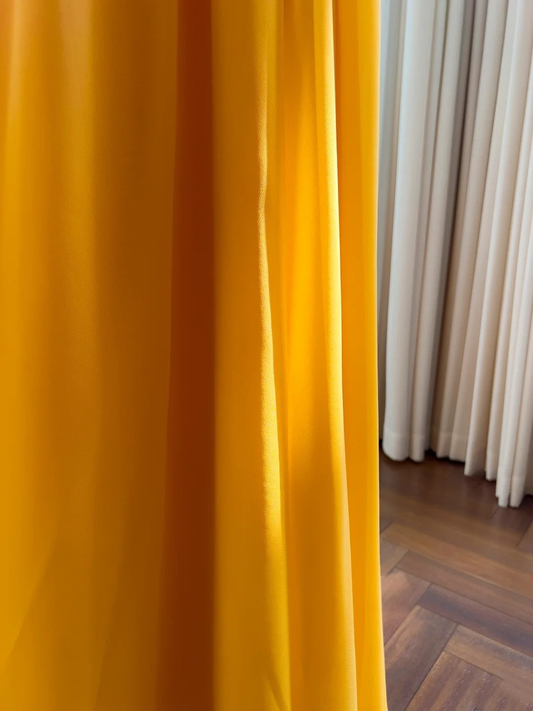 NiceVestidos-_Orange Chiffon Fashion Long Dress NV5935