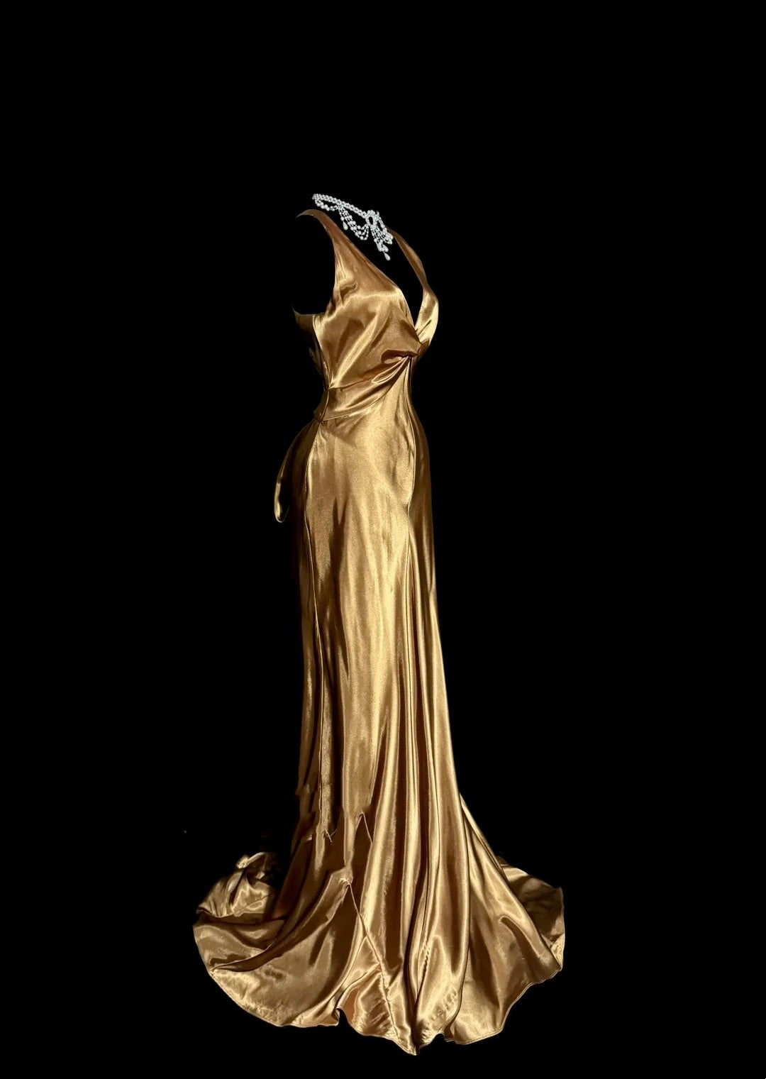 Robe de soirée longue en satin, élégante et tendance, style déesse Vénus, nv4556