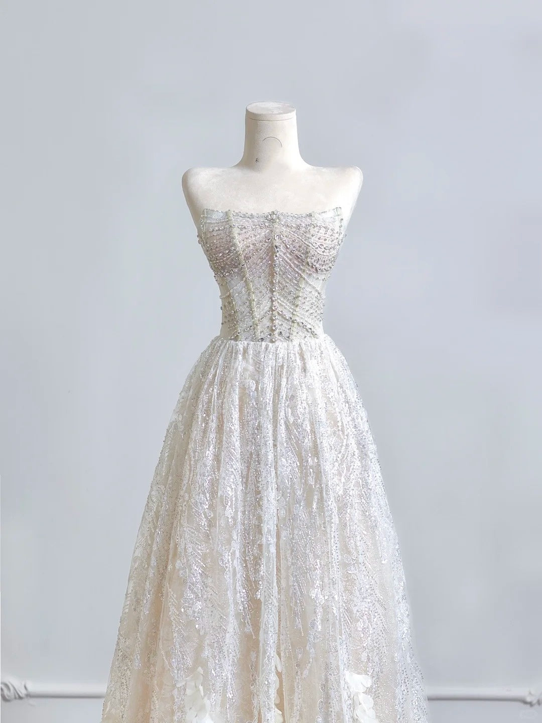 Robe de soirée longue en tulle blanc, magnifique et luxueuse, robe de bal, robe de soirée, nv4948