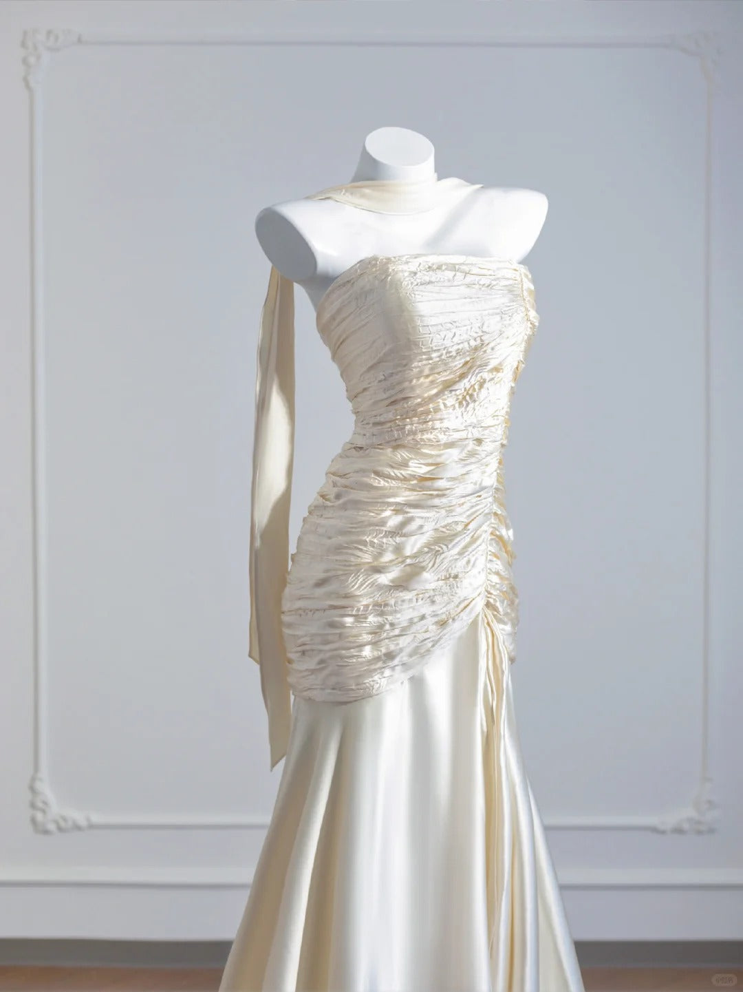 Gold Mode lange Satin Ballkleid Abendkleid Partykleid nv4723
