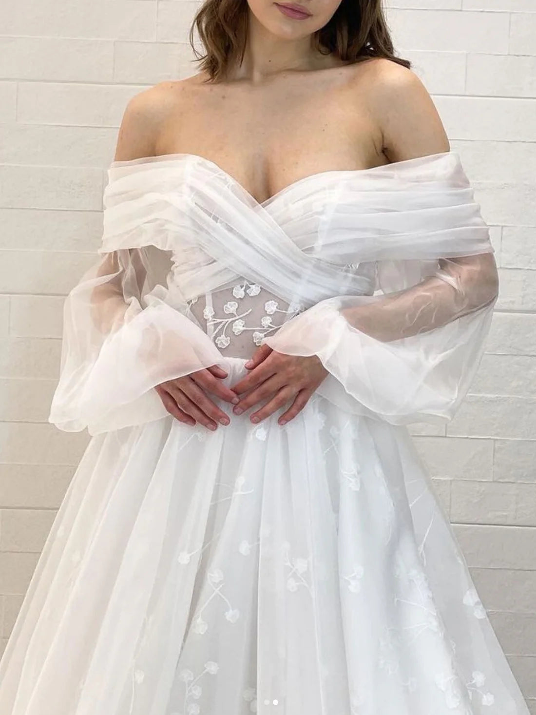 Weißes Ballkleid aus Spitze mit herzförmigem A-Linien-Ausschnitt, langes Abendkleid aus weißer Spitze, NV1532