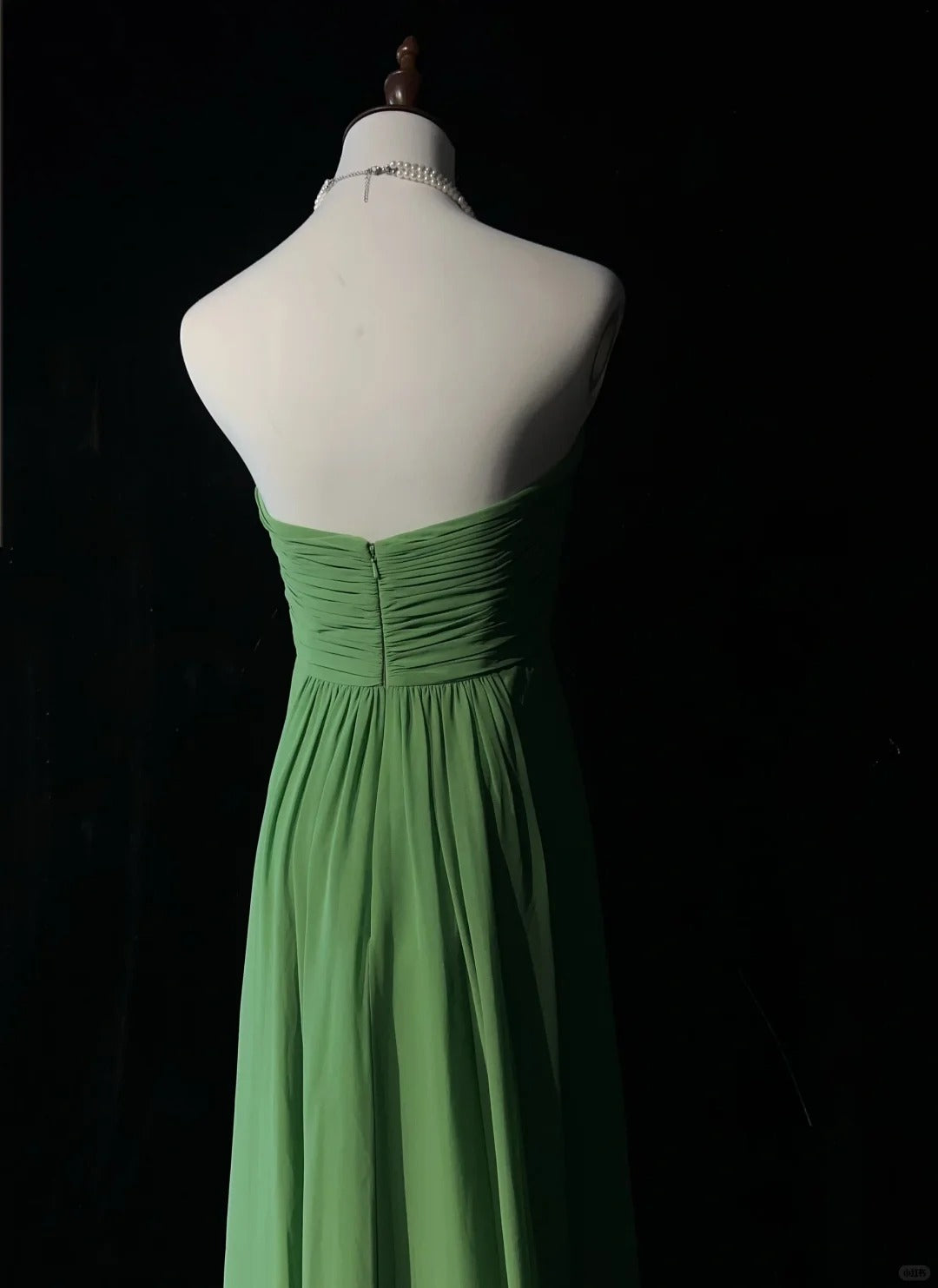 Green simple long chiffon ball gown evening dress party dress nv4393