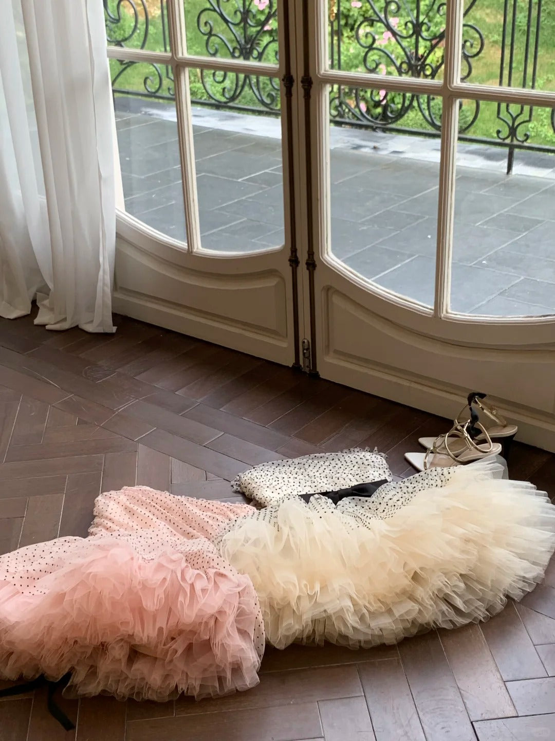 NiceVestidos - Robe courte de soirée, robe d'anniversaire, robe bouffante en tulle à pois, NV5671