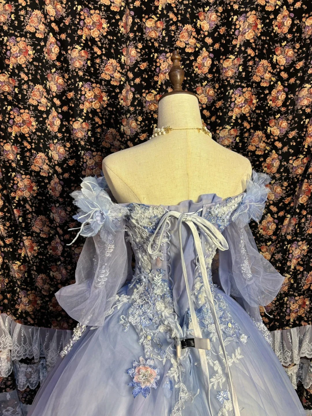 Lila, wunderschön, süß, niedlich, exquisite Blumenperlen, langer Tüll, bodenlang, Prinzessinnen-Ballkleid, Abendkleid zum 16. Geburtstag, Zeremonienkleid für Erwachsene, nv4020