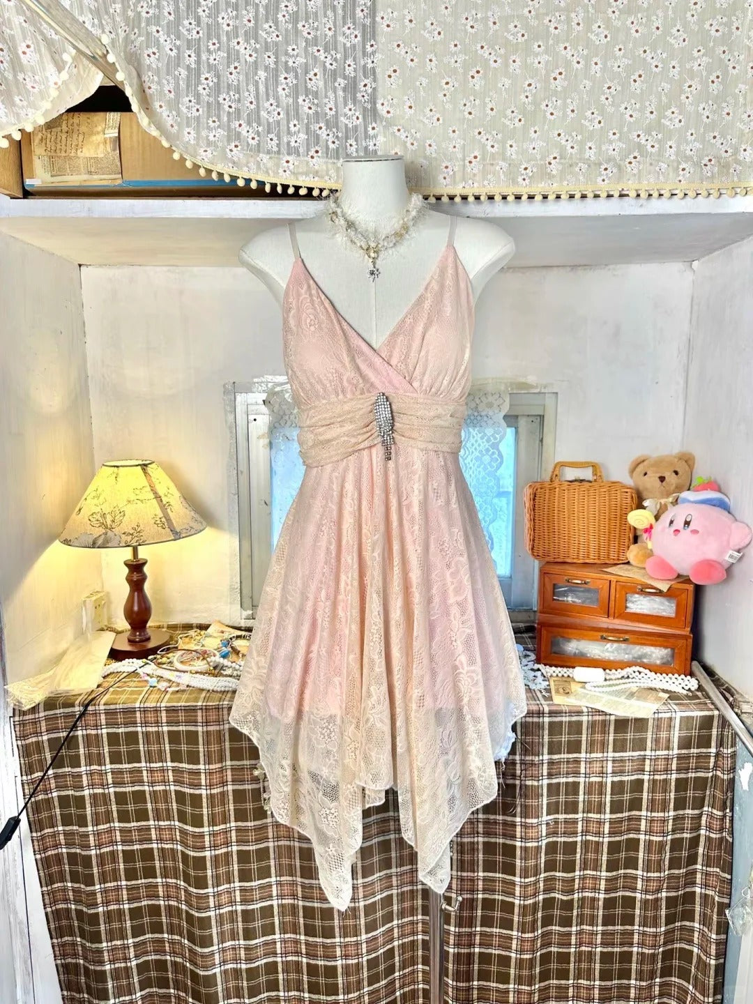 Robe de soirée courte en mousseline de soie, élégante et rétro, rose clair, robe d'anniversaire, nv5169