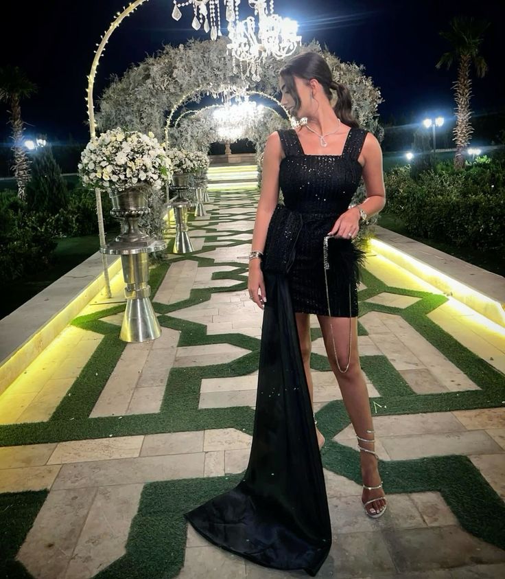 Robe de soirée courte et longue à bretelles larges et brillantes, robe de fête d'anniversaire, de vacances, nv3117