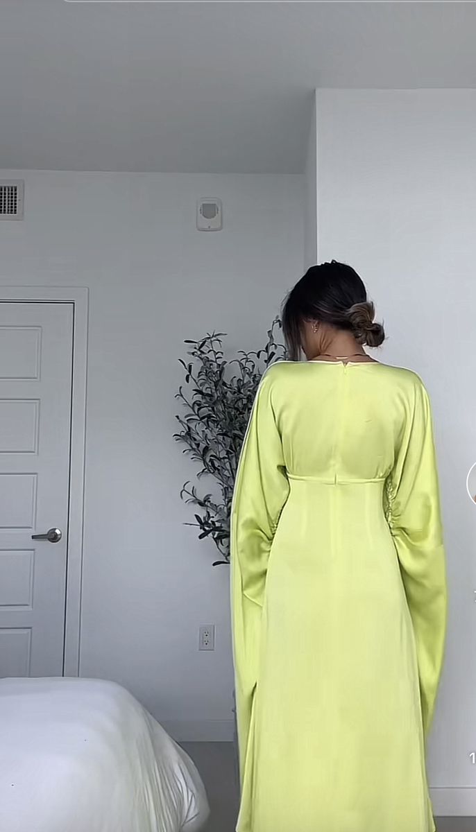 Apfelgrünes, lockeres, elegantes, langes, sexy Ballkleid mit Schlitz, Abendkleid NV2879