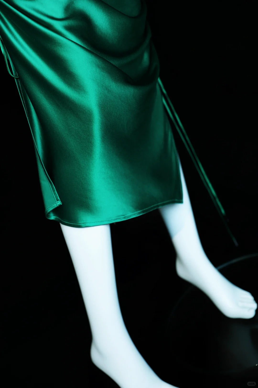 Robe de soirée longue en satin vert charmante nv5138