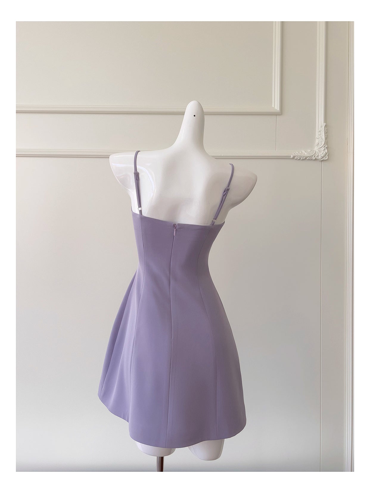 NiceVestidos-Homecoming-Kleid, französisches dreidimensionales Schleifen-Lila-Hosenträgerkleid für Frauen, High-End-Luxus, stilvoll, schlank, nv5555