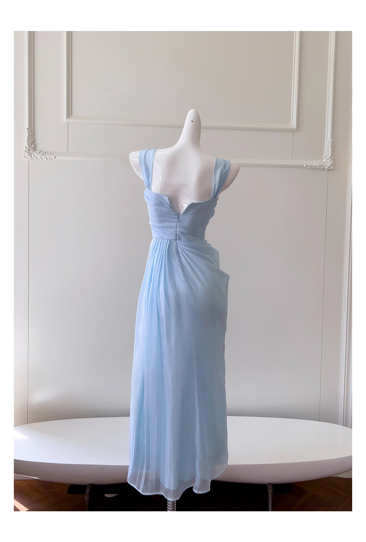 NiceVestidos-Homecoming-Kleid, blau, mit Hosenträger-Design, Taille, lang, französisch, Retro, Sommer, beliebtes Kleid für Frauen, nv5557