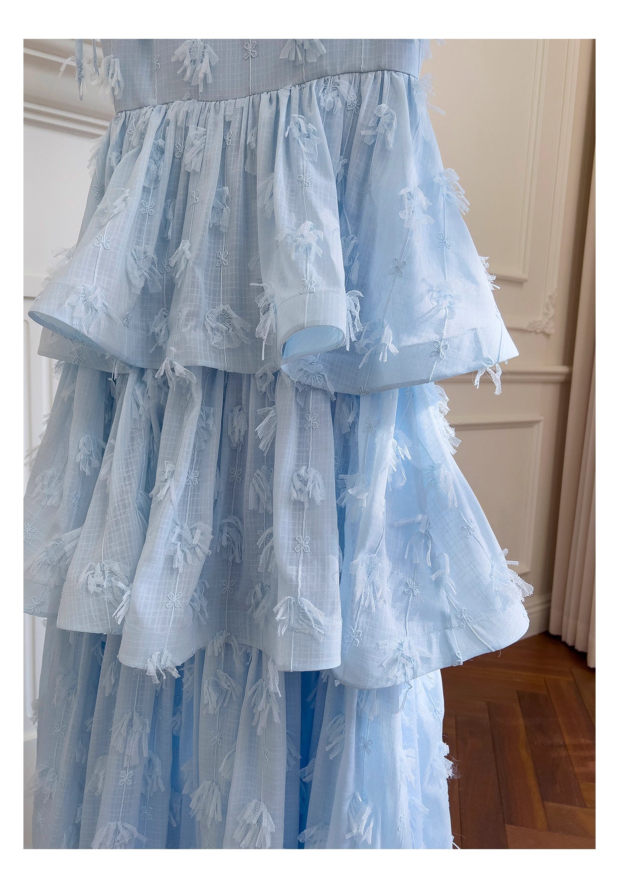 NiceVestidos-Homecoming-Kleid, blaues Chiffon-Kleid für Geburtstagstorte, schickes, einzigartiges langes Kleid mit Hosenträgern, nv5551