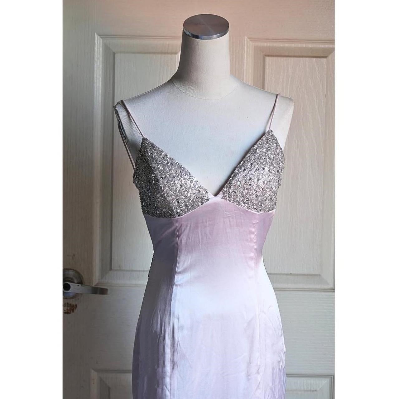 🌸 Hellrosa Vintage Y2k Flirty Lolita Charm Satin Perlen Pailletten Rücken Bindeband Ballkleid Abendkleid Partykleid NV4407
