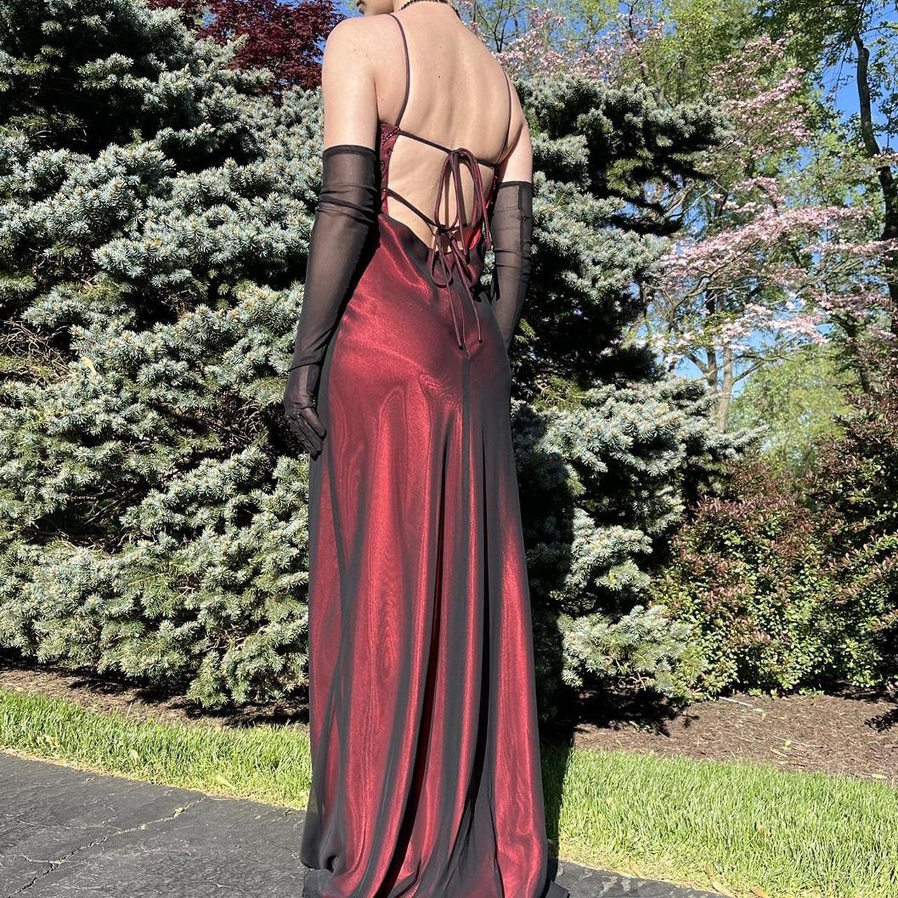 Burgunderrotes Retro-Mode-Exquisite Perlen Spaghetti-Trägern Langes Elegantes Tüll-Ballkleid Abendkleid Partykleid Ballkleid nv3755