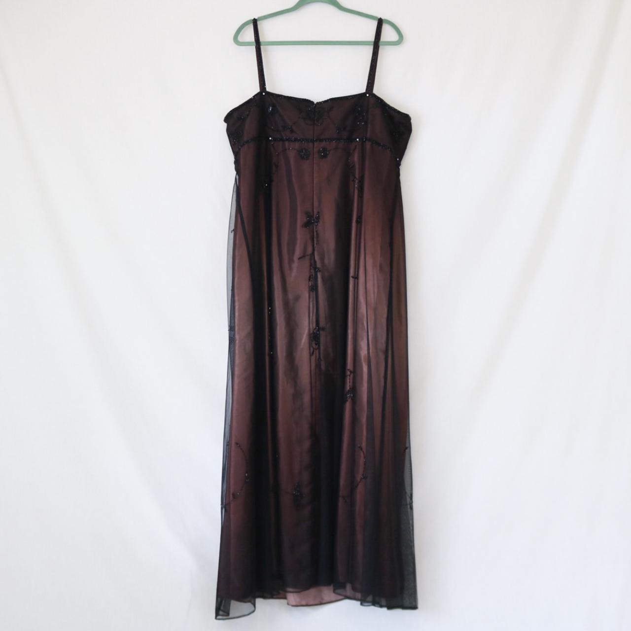 ✨Retro Empire-Kleid, Rosa, Braun, Exquisites, Perlenbesetztes, Langes Tüll-Ballkleid, Abendkleid, Partykleid, nv4993