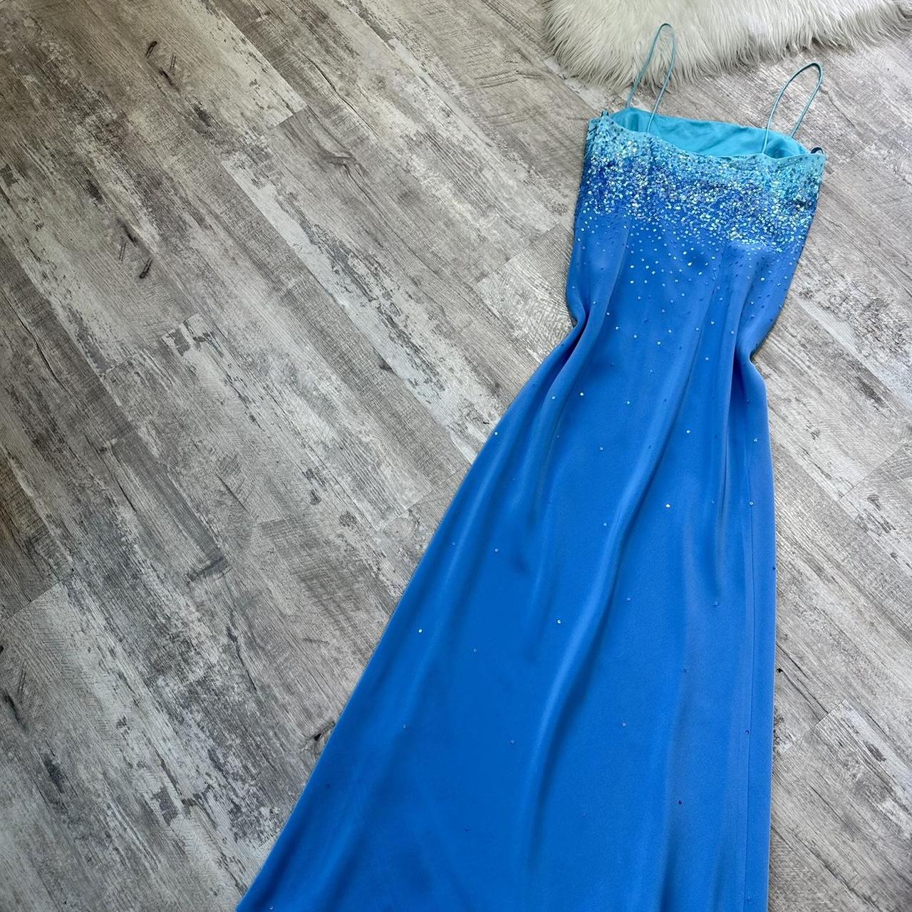 Hellblaues Y2k Pailletten fließendes Mini-Kurz-/Lang-Chiffon-Heimkehrkleid Ballkleid Abendkleid Geburtstagspartykleid Bankettkleid nv4565