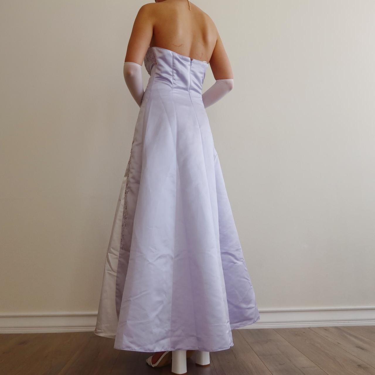 Hellviolettes Vintage-Elegantes, exquisites Blumenmuster mit Perlen verziertes langes Satin-Tüll-Ballkleid, Abendkleid, Geburtstagspartykleid, Abschlussballkleid nv4001