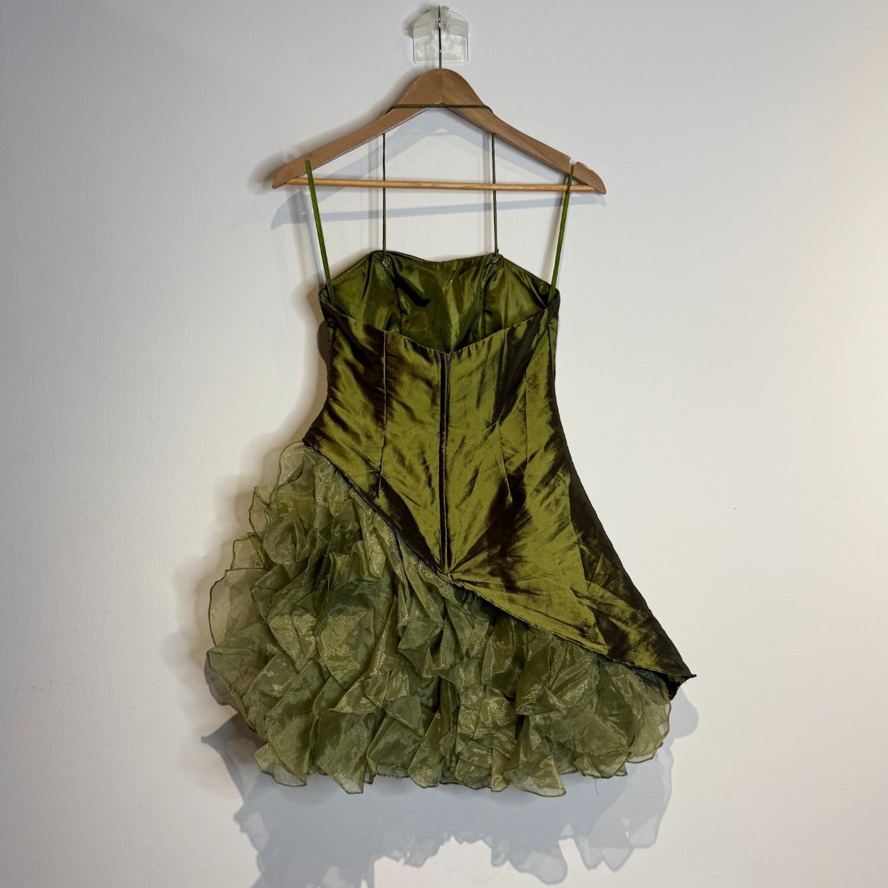 Grünes, modisches Homecoming-Kleid, kurz, Satin-Tüll, Geburtstagspartykleid, nv4616