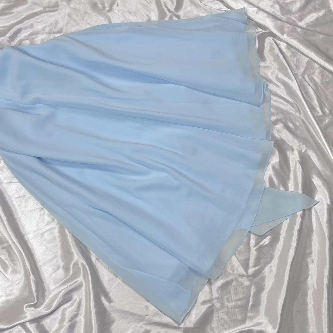 Hellblaues kurzes Chiffon-Ballkleid mit Fee-Abschlussballkleid, formelles Abendkleid, NV4465