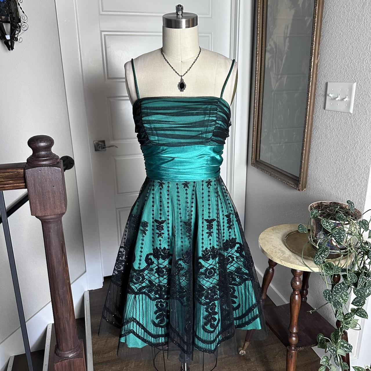 Grünes kurzes Heimkehrkleid aus Spitze und Tüll, Ballkleid, Geburtstagspartykleid, NV4666