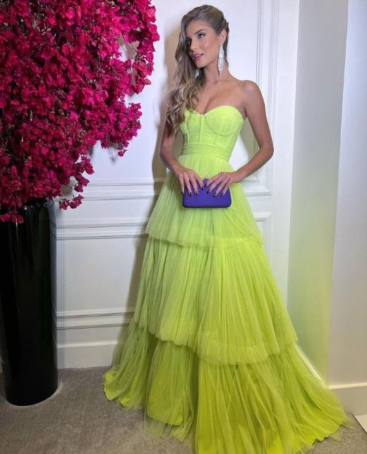 A-Linie trägerloses grünes Abendkleid, Ballkleid, Partykleid, nv1163