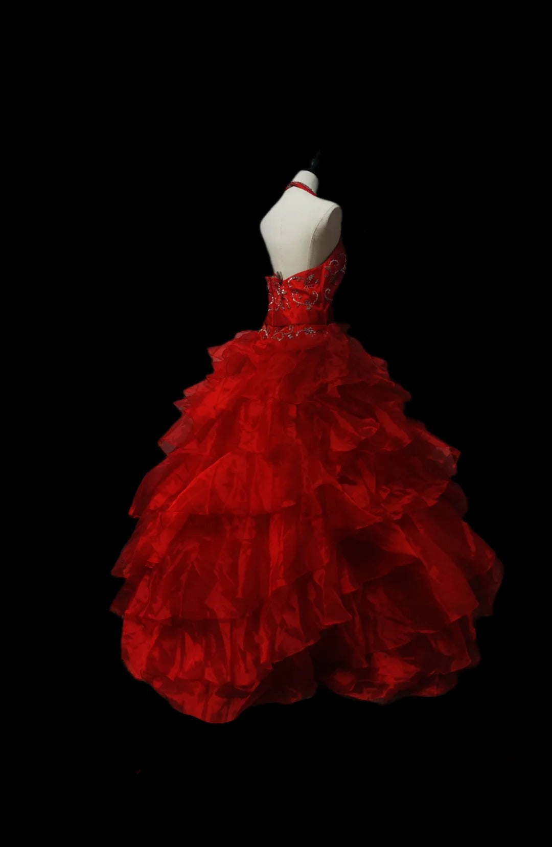 Red Gorgeous Retro Fashion Exquisite Beaded Long Satin Floor Length Prom Dress Evening Gown nv3917