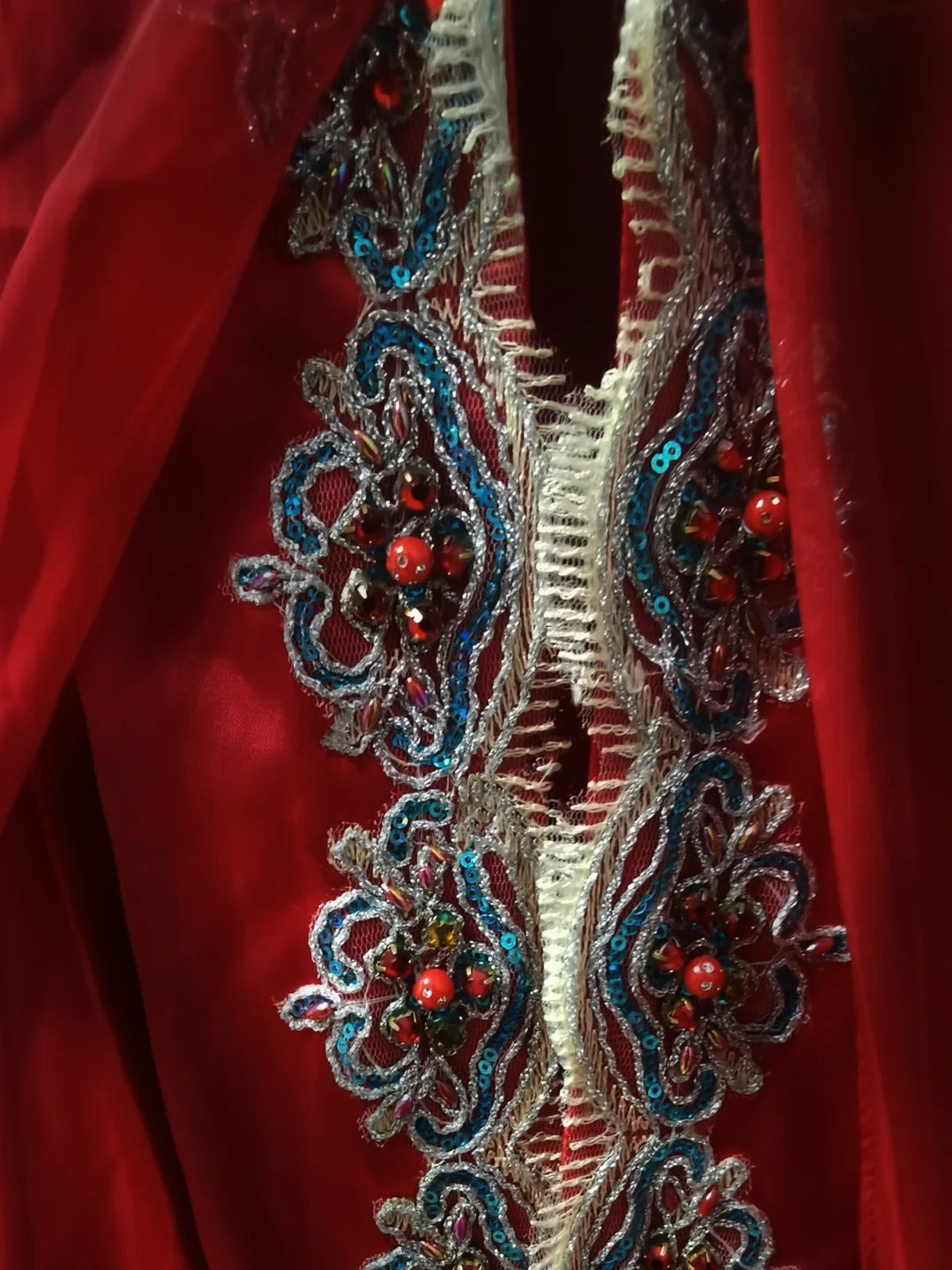 Red Gorgeous Retro Elegant Fashion Exquisite Gemstone Beads One Shoulder Long Floor-length Satin Evening Dress Prom Dress Prom Dress nv3915