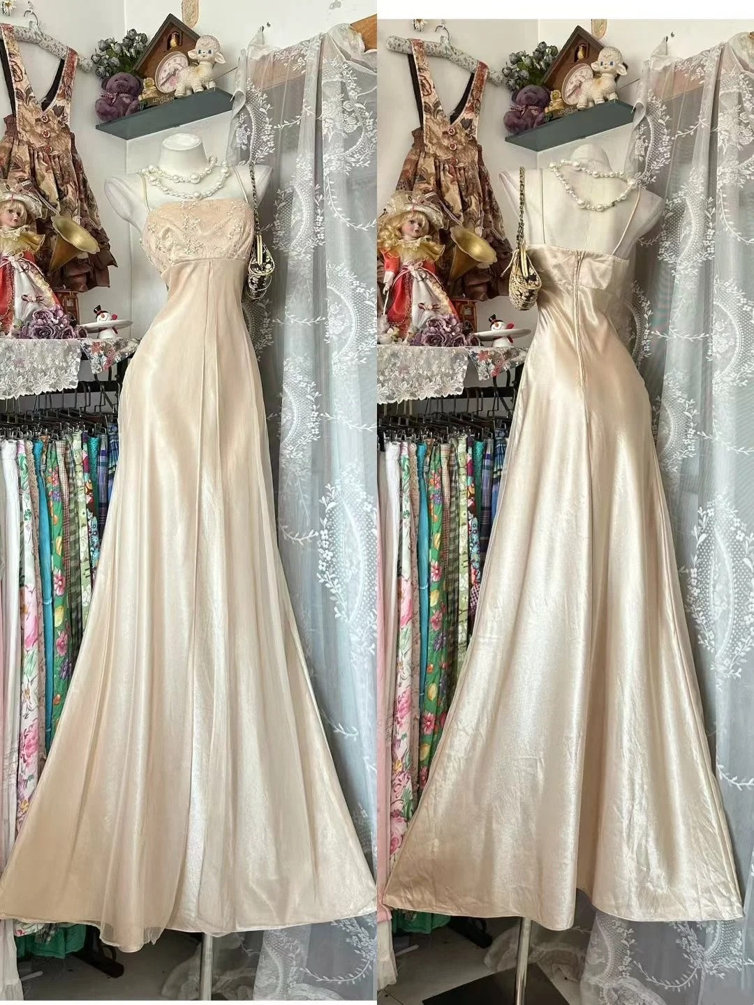 Satin-Abendkleid, trägerlos, ausgestellt, Meerjungfrauen-Schnitt, NV6830