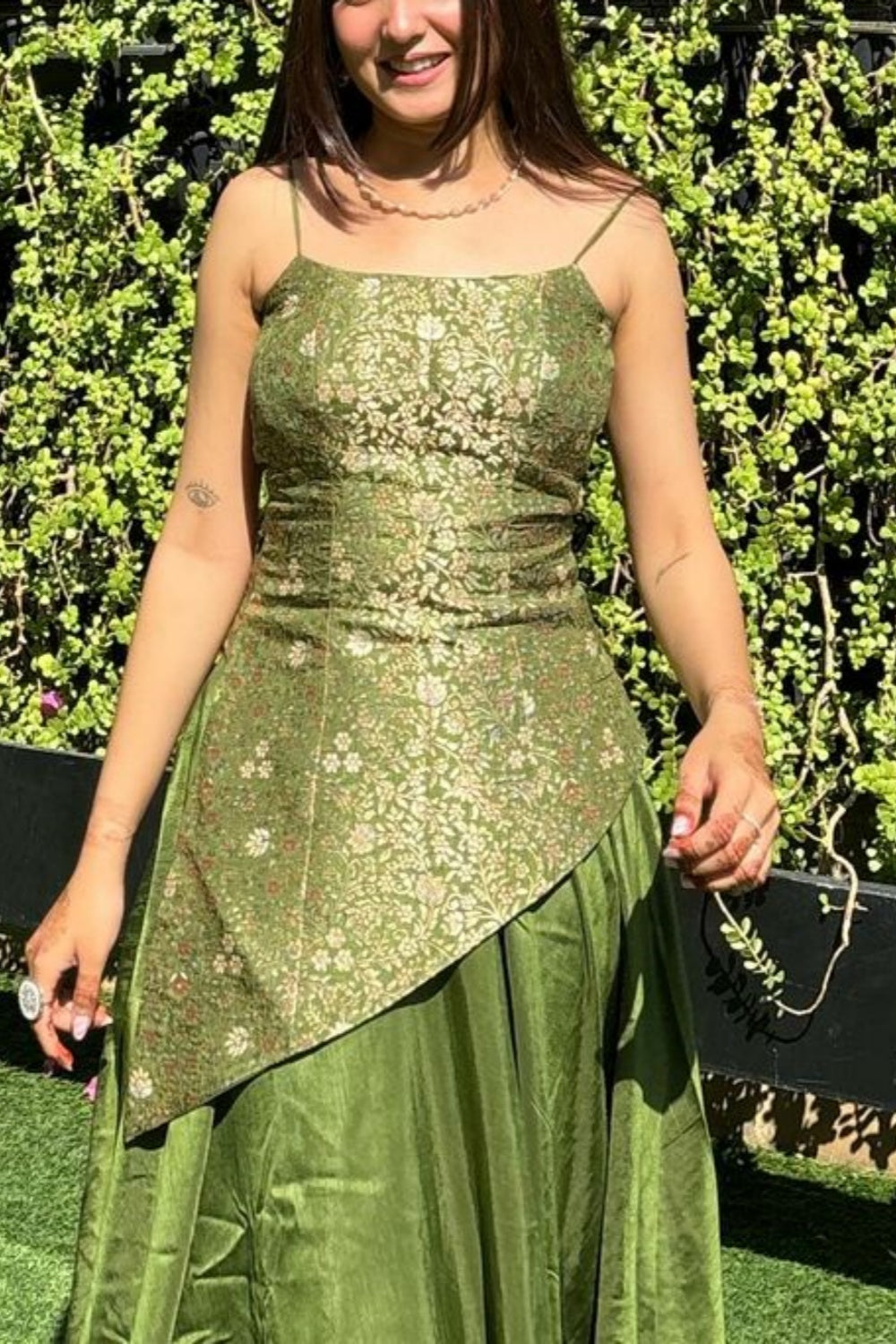 NiceVestidos – Vintage-Blumenmuster, modisch, elegant, langes Satin-Ballkleid, Abschlusskleid NV5852