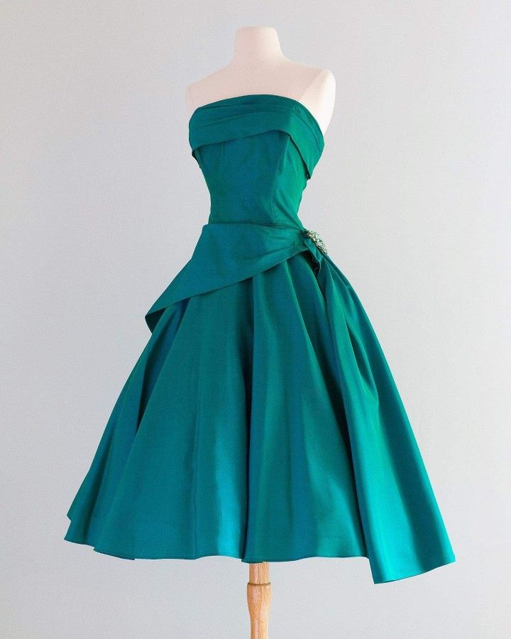 Grünes, kurzes Satin-Ballkleid mit Retro-Tube-Top und Abendkleid für Geburtstage, Feiertage und Partys, NV3109