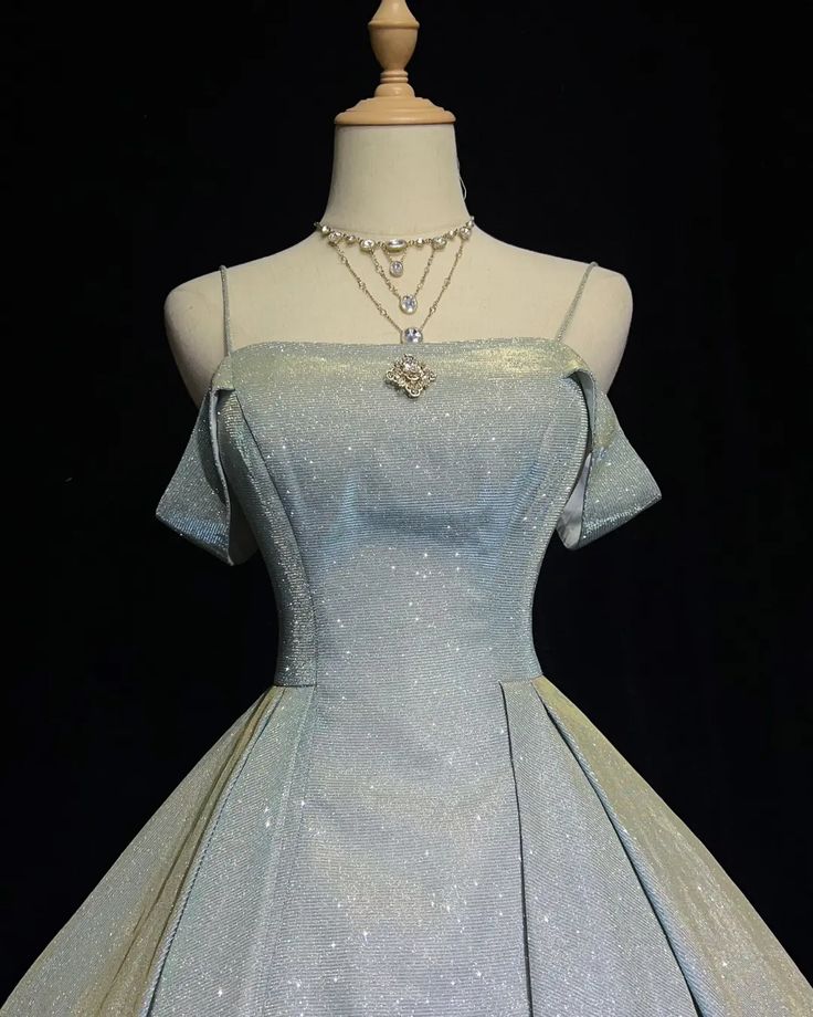 Blaues funkelndes kurzes Satin-Heimkehrkleid, Partykleid, nv4860