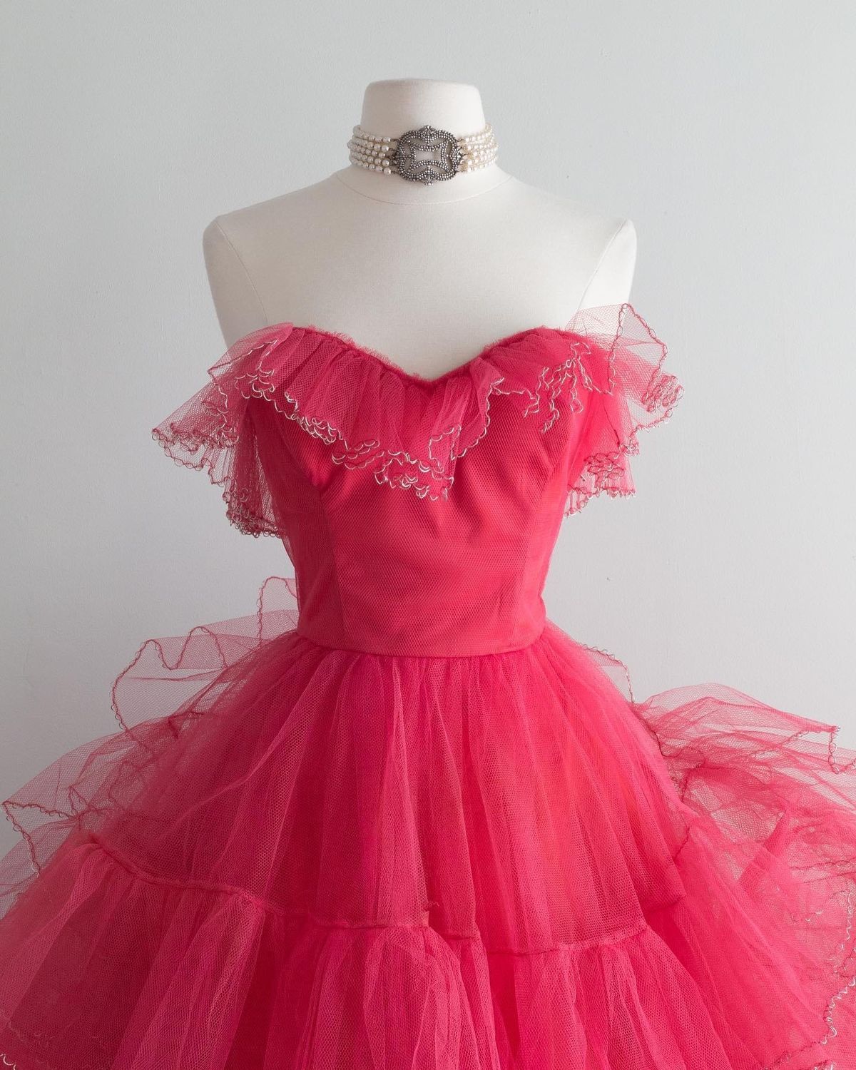 NiceVestidos - Robe de bal longue en tulle rose nv5477