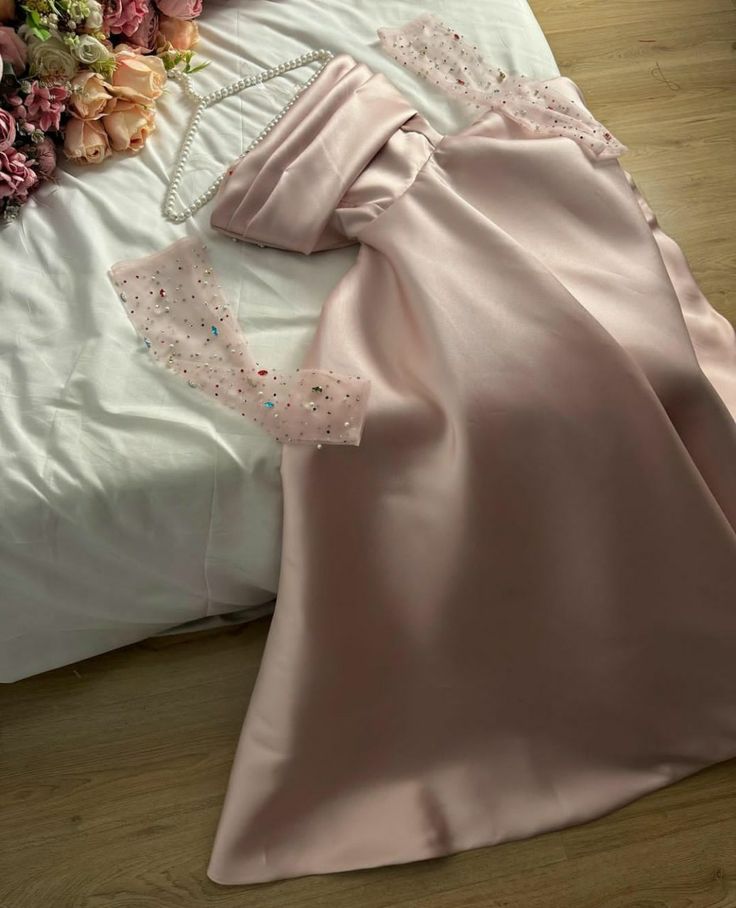 Blau/Rosa Bezauberndes, süßes, langes, elegantes Ballkleid aus Satin mit Paillettenärmeln nv3169