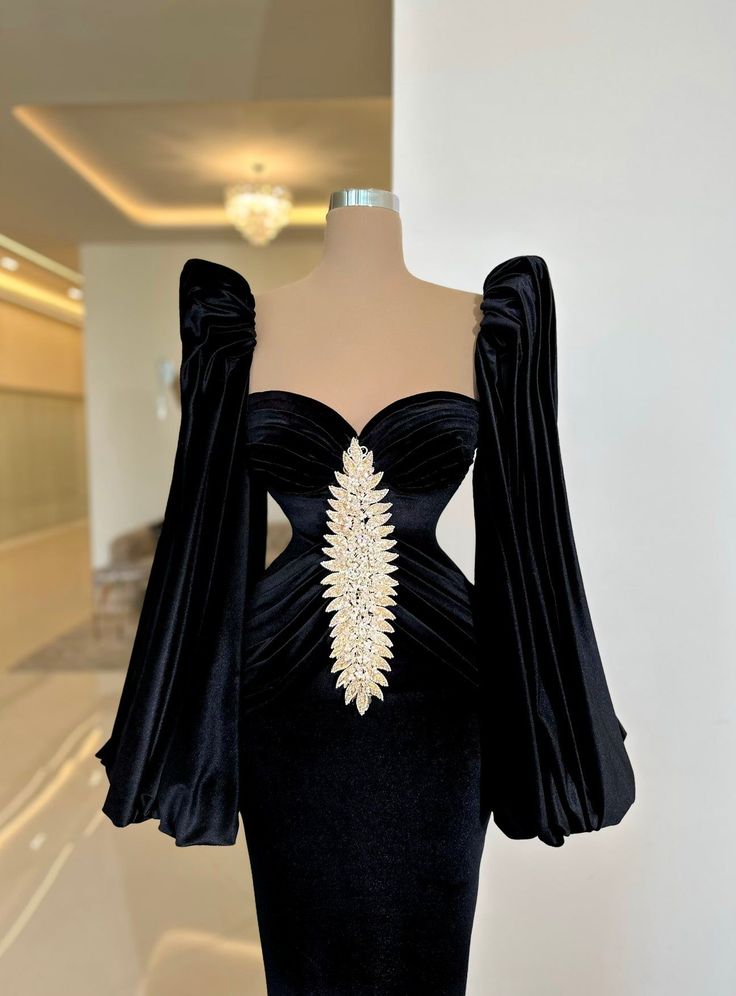 Dunkelblaues, wunderschönes, glänzendes, langes Ballkleid aus Samt, Abendkleid, NV3234