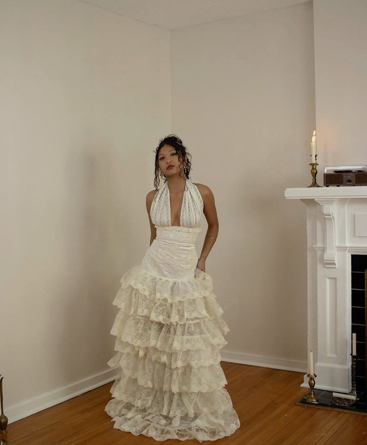 Robe de mariée blanche élégante à col en V en tulle longue robe de bal robe de soirée nv3004