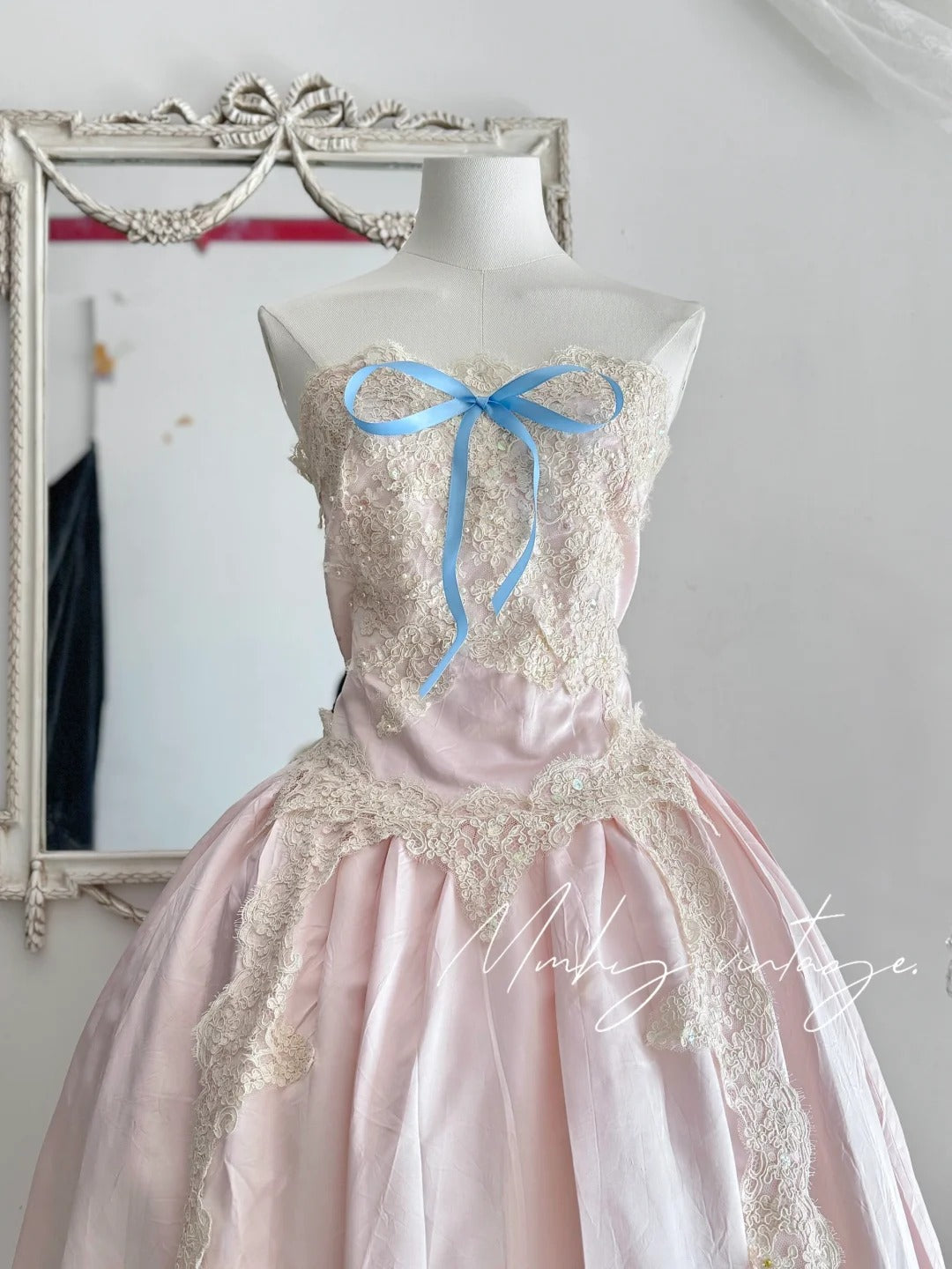 Rosa Prinzessin exquisites Kleid mit kleinen Perlen verziert Satin A-Linie florale Spitze lang Coming-of-Age-Zeremonie Geburtstag süßes kleines Prinzessinnen-Ballkleid Abendkleid Coming-of-Age-Zeremonie Geburtstagskleid Ballkleid nv4084