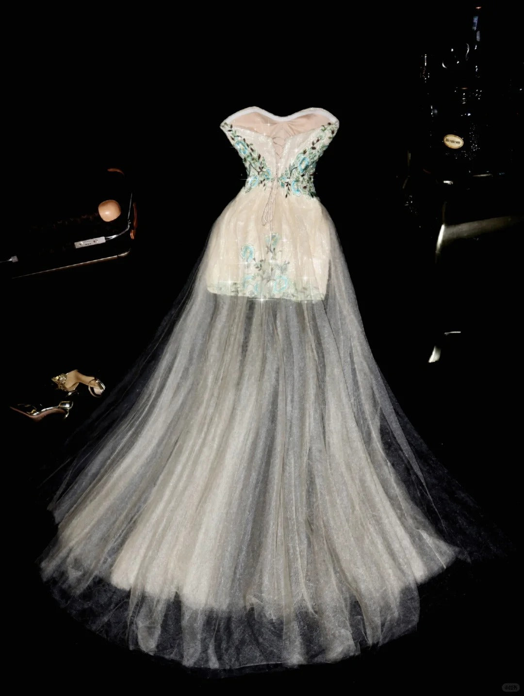 Robe de soirée longue/courte en tulle, robe de bal, robe de soirée ...