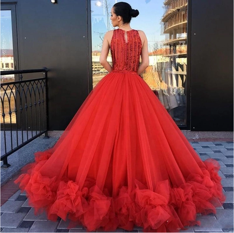 Atemberaubendes, bauschiges, mit Pailletten besetztes Queen-Size-Plissee-Kleid für formelle Abendveranstaltungen, Partys, Abschlussball, Ballkleid, NV199
