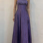 Lila Zarte Blumen Perlen Glänzende Spaghettiträger Elegante Mode A-Linie Langes Tüll Ballkleid Abendkleid Partykleid Ballkleid nv3798